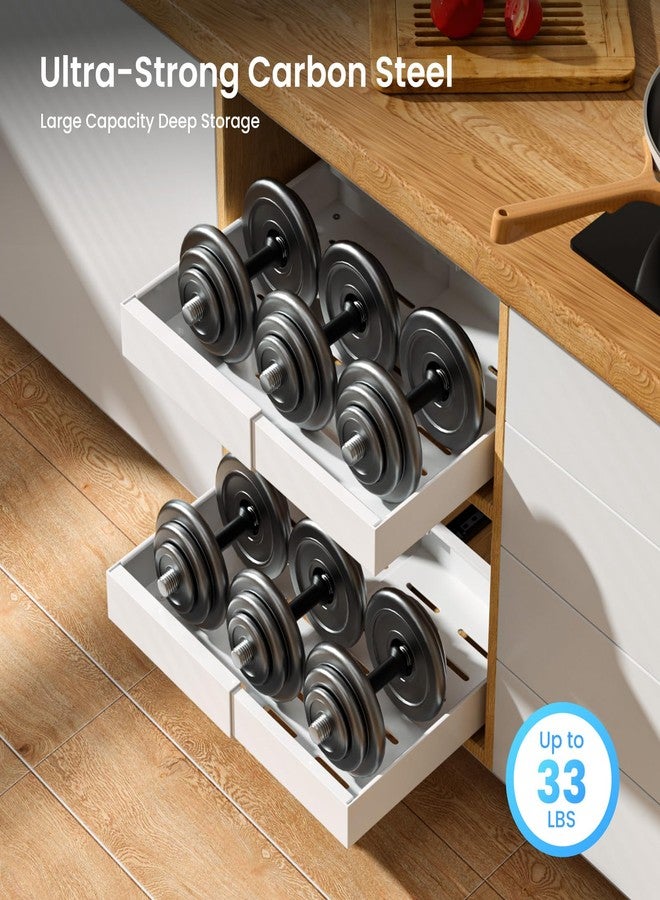 DAYONE Pull Out Cabinet Organizer White, Expandable 12.6"-20.5" Drawers for Kitchen Cabinets, Under Sink Pull-Out Drawer Cabinet Organizer and Storage with Adhesive Nano, 1 pc - Image 5